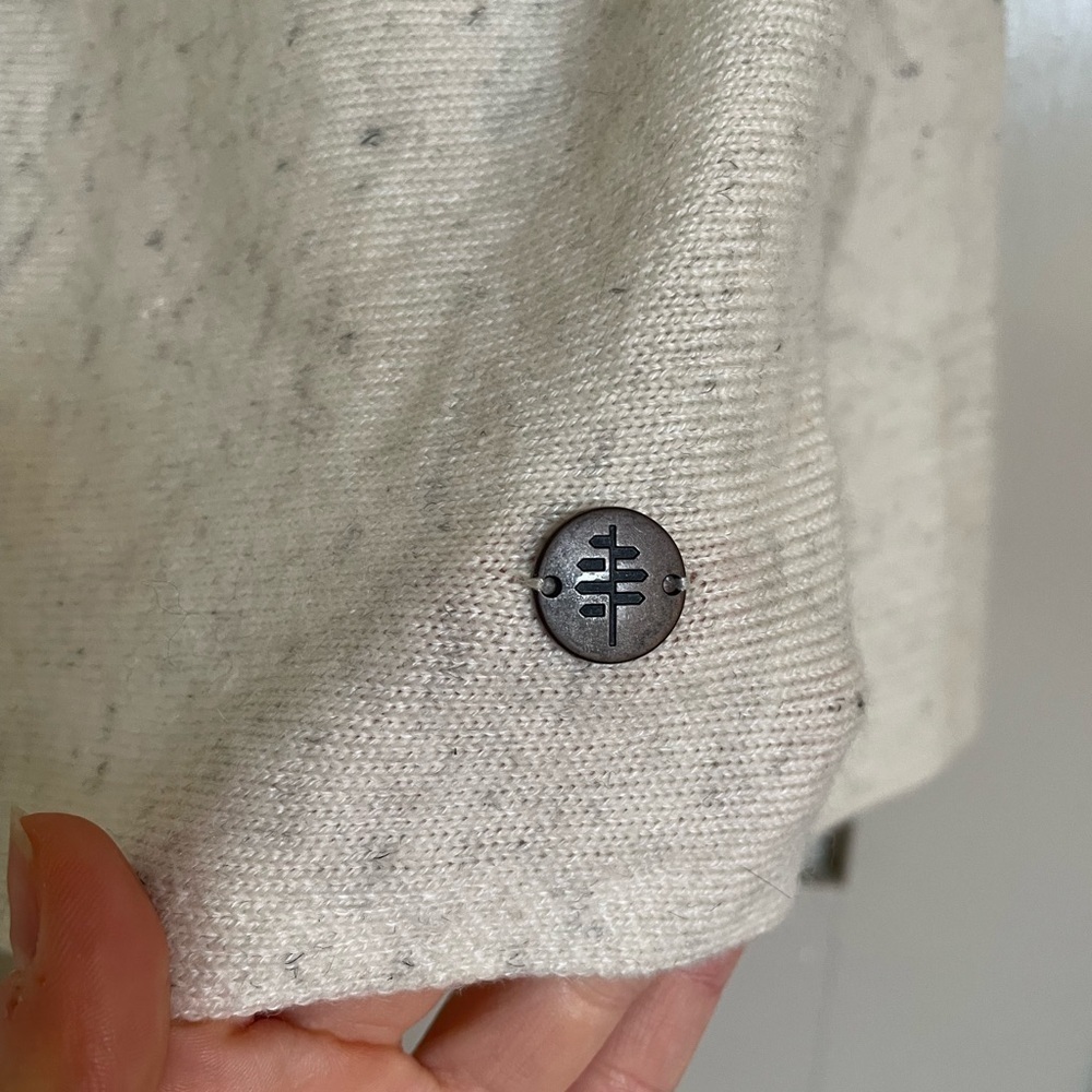 Royal Robbins Cream Cowl Neck Sweater Soft Knit Wool Linen Blend Stretchy Comfy - Picture 5 of 9
